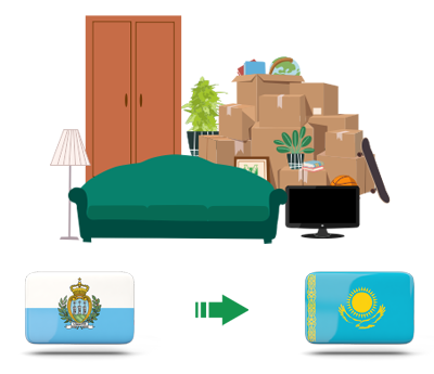Квартирный переезд из Сан Марино в Казахстан