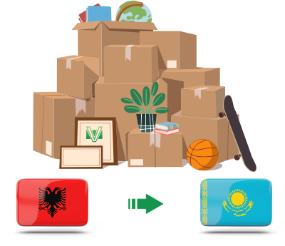 Перевозка личных вещей из Албании в Казахстан