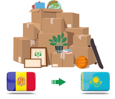 Перевозка личных вещей из Андорры в Казахстан