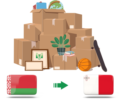 Перевозка личных вещей из Беларуси в Мальту