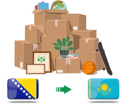 Перевозка личных вещей из Боснии и Герцеговины в Казахстан