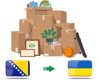 Перевозка личных вещей из Боснии и Герцеговины в Украину