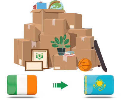 Перевозка личных вещей из Ирландии в Казахстан