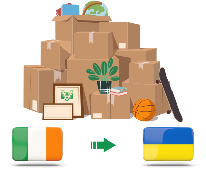 Перевозка личных вещей из Ирландии в Украину