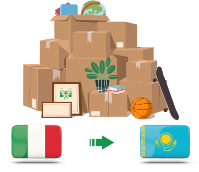 Перевозка личных вещей из Италии в Казахстан