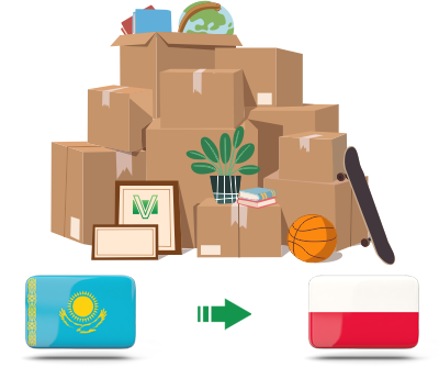 Перевозка личных вещей из Казахстана в Польшу