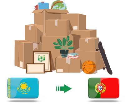 Перевозка личных вещей из Казахстана в Португалию
