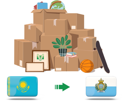 Перевозка личных вещей из Казахстана в Сан Марино