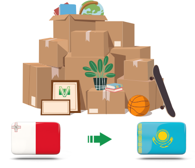 Перевозка личных вещей из Мальты в Казахстан
