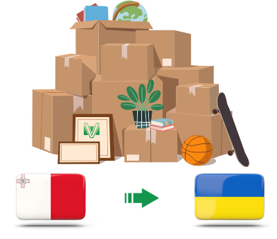 Перевозка личных вещей из Мальты в Украину