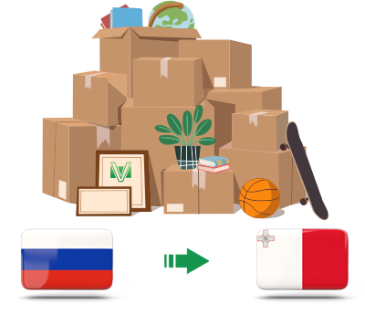 Перевозка личных вещей из России в Мальту