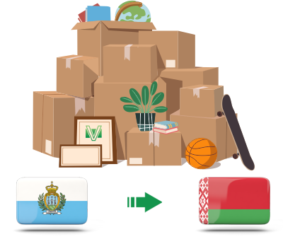 Перевозка личных вещей из Сан Марино в Беларусь