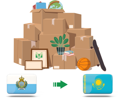 Перевозка личных вещей из Сан Марино в Казахстан