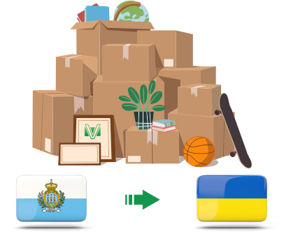 Перевозка личных вещей из Сан Марино в Украину